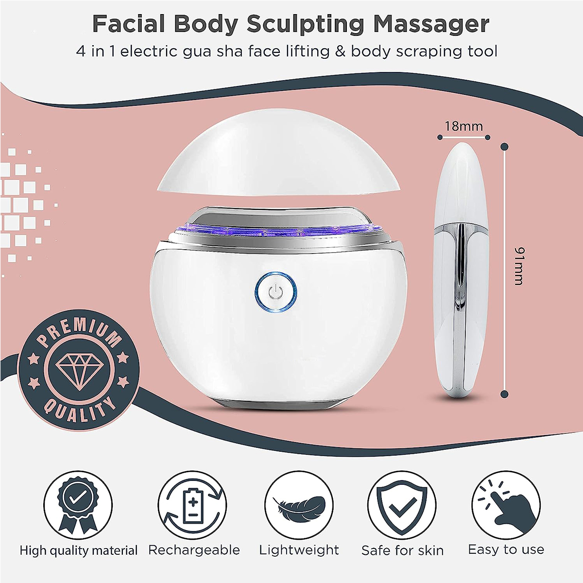 Electric Gua Tool Oem Sha Massager for Ifine Beauty Face Massage Machine Anti Aging Lifting Hot Facial Sha Massager