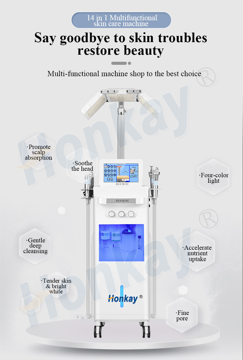 High Quality Facial Deep Cleansing Machine With 14 Functions Technology for Beauty Total Beauty Care Large Bubble Integrated