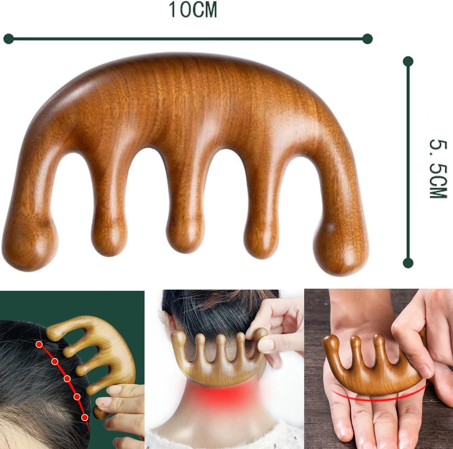 OEM LOGO Natural Wooden Nose Guasha Massage Tool Eyes Facial Manual Massager Tool Hand Held Massage Tool