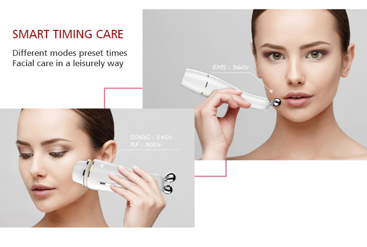 3-in-1 Handheld Facial Massager and Skin Care Tool Microcurrent Face Sculpting Device for Neck and Face Massage