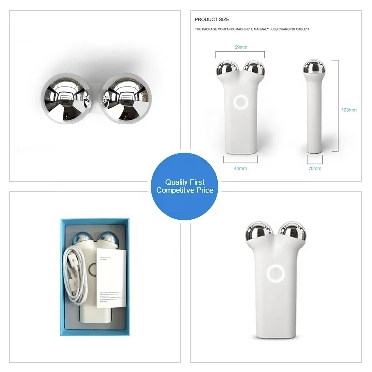 Home Use Face Beauty Equipment Anti Wrinkle Face Lift Roller Facial Massager Micro Current Facial Toning Device