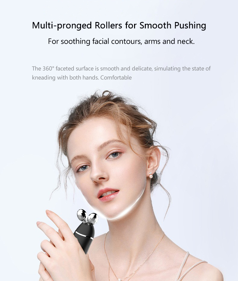 Portable Women's Microcurrent Face Massager Electric Roller Beauty Instrument for Skin Care Gift Product