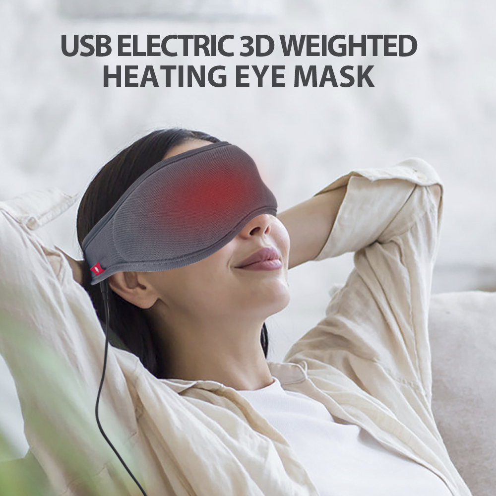 USB Moist Heat Compress Warm Eyemask Fill In Flaxseeds Heated Eye Mask For Puffy Dry Eyes