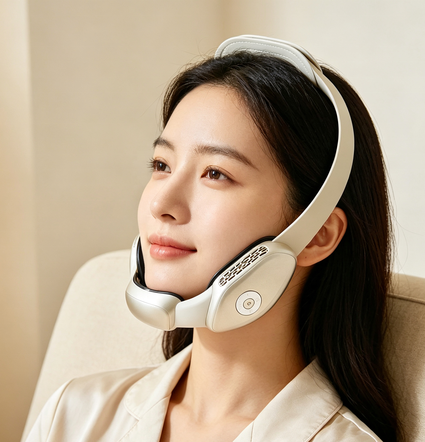 Type-C Rechargeable Face Massager with 70-Minute EMS Pulse Lightweight 235g V-Line Tool for Travel and On-the-Go Use