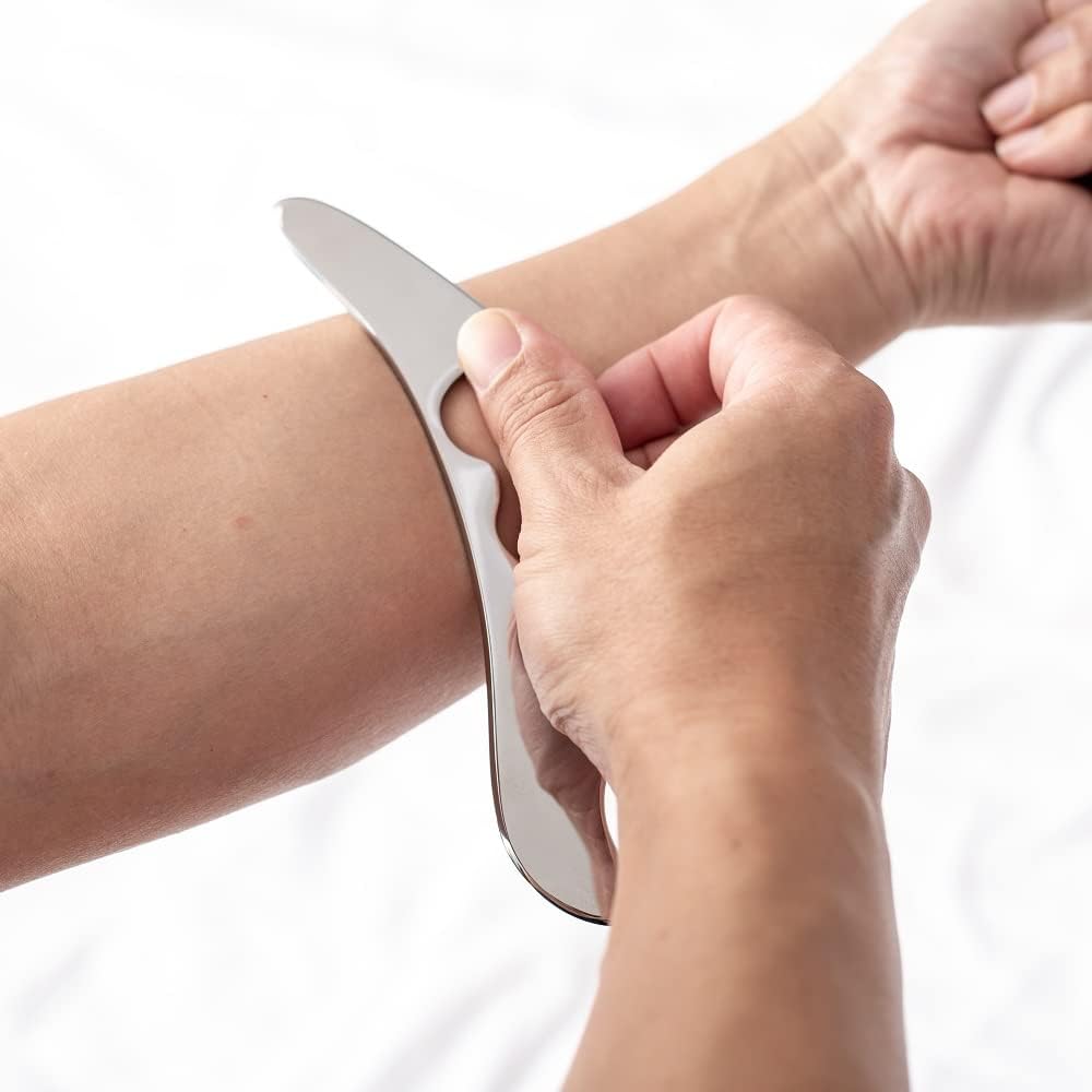 Private Label Gua Sha Stainless Steel Massage Tool Facial Scraping Guasha Metal Gua Sha Board