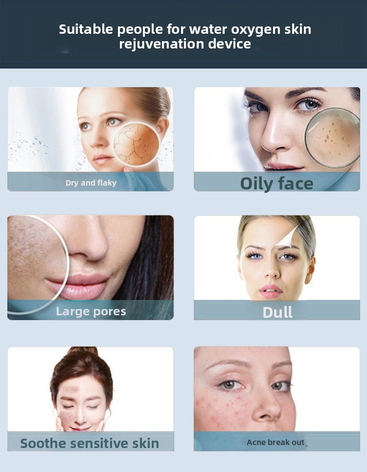 Household Water Oxygen Injection Facial Machine Exfoliating Blackhead Remover Skin Moisturizing Rejuvenation Water Oxygen Device