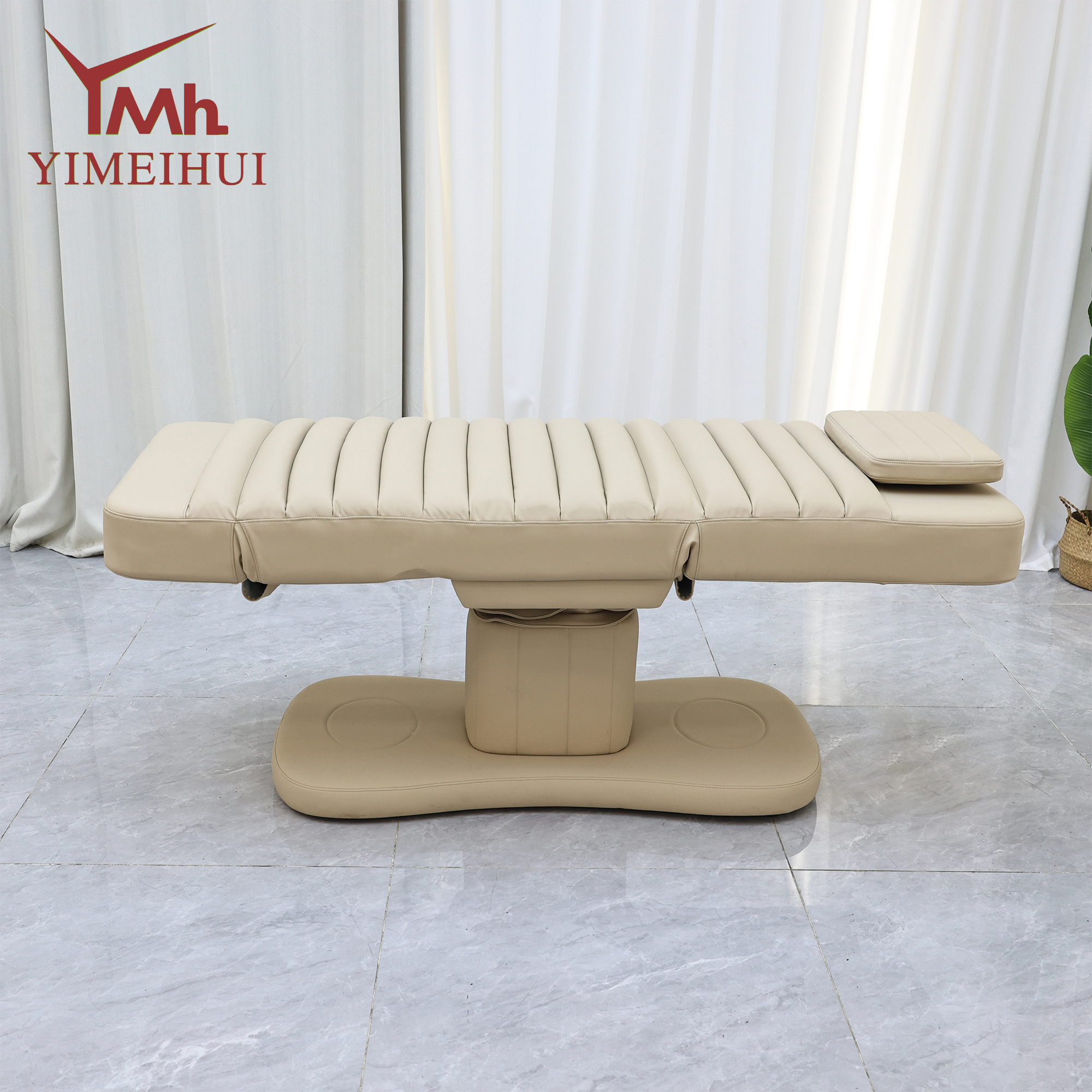 European Hydraulic Electric Beauty Bed For Salon Spa Adjustable Facial Massage Bed Reclining Backrest Esthetician Equipment