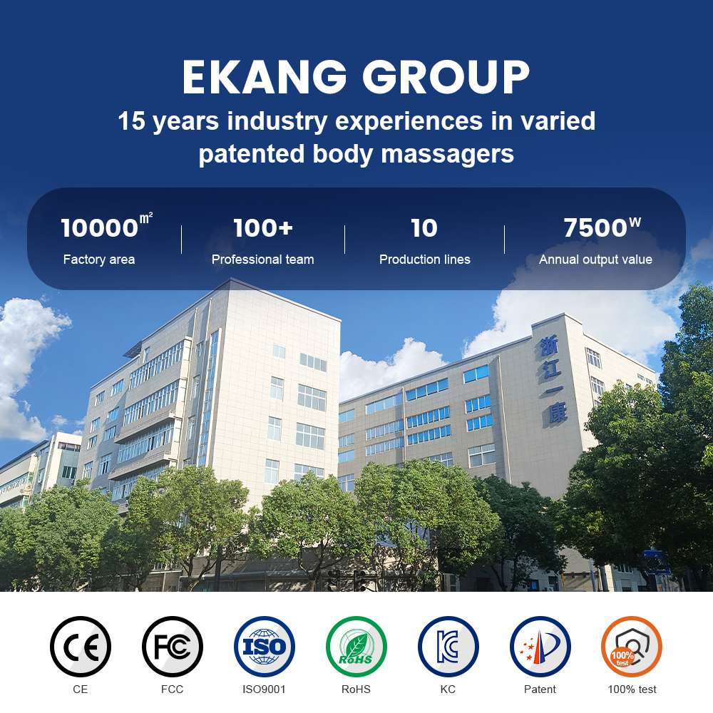 Ekang Patented Rechargeable Portable Handheld Lymphatic Drainage Roller Body Rolling Percussive Massager with Hands-Free Base