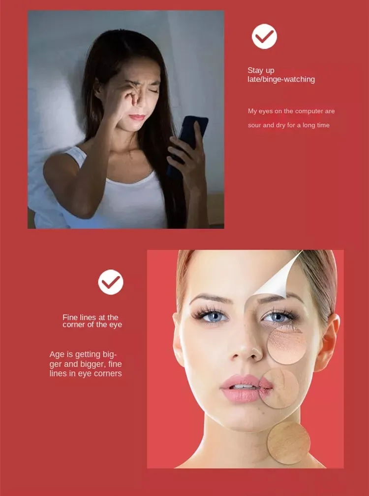 Home Use EMS Red Light Micro Current Eye Vibration Massager Beauty Device