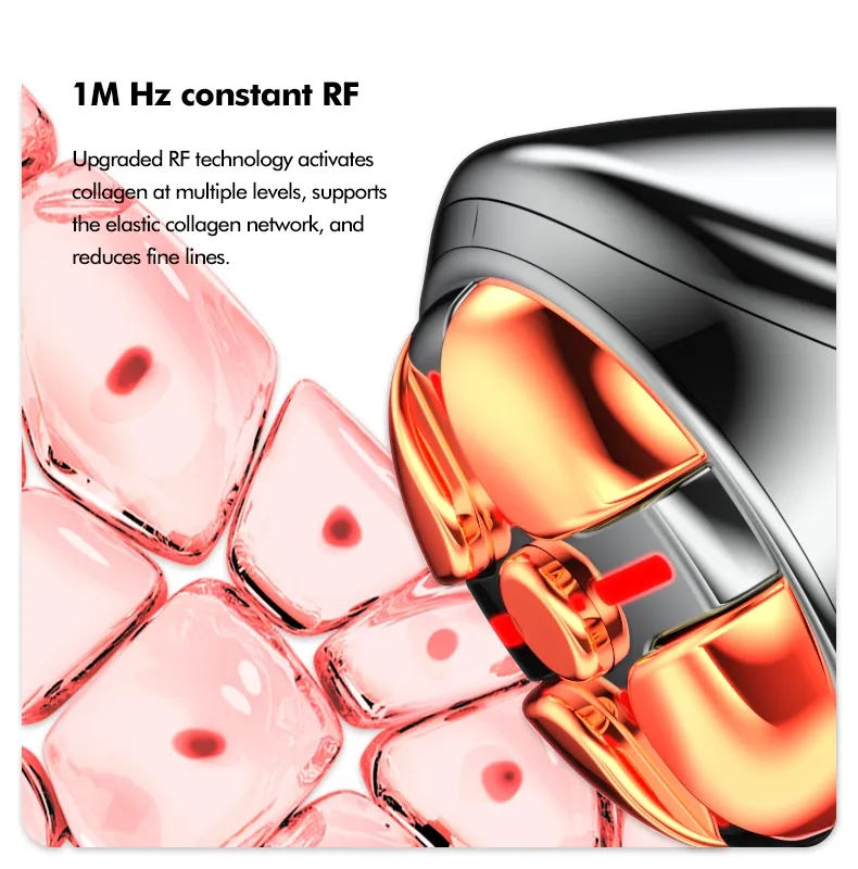 Hot Sale Multi-Function RF EMS LED Light Dark Circles Anti-Aging Facial Instrument Face Firming Eye Massager