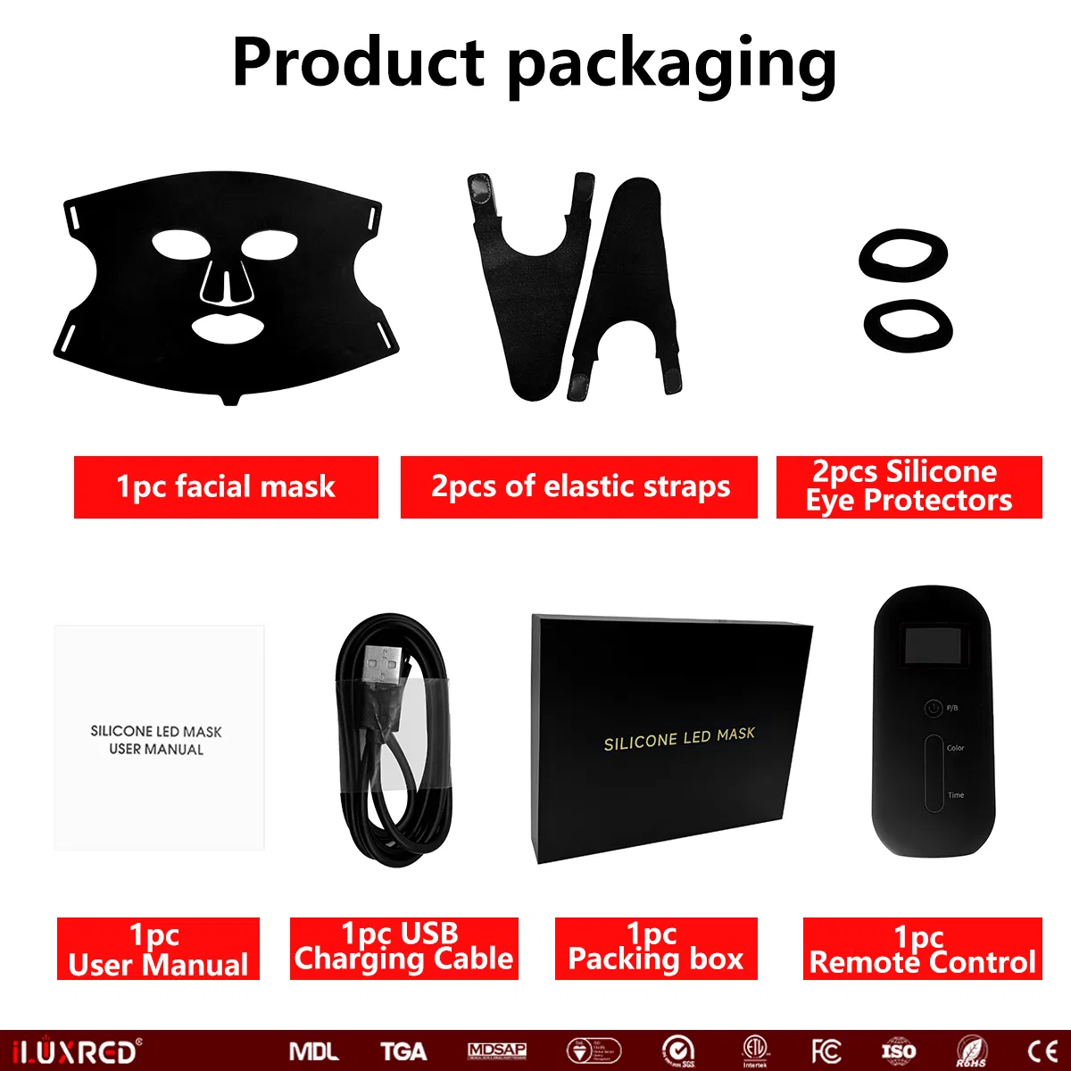 LED Light Therapy Facial Mask Red Light Skin Rejuvenation Beauty Mask Device for Home Use Portable Infrared Sauna Red Light Therapy Masks