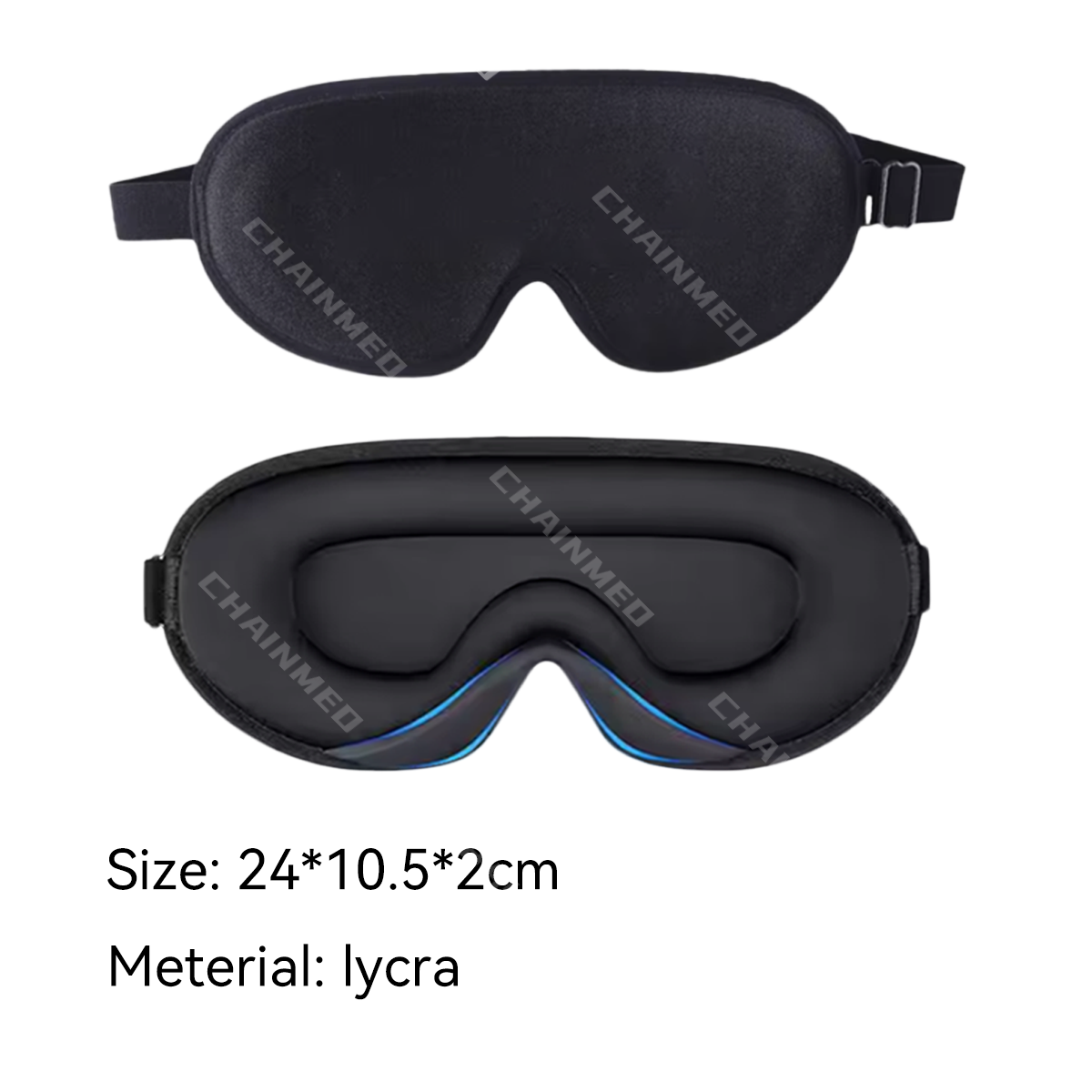 CM Unisex Adjustable 3D Sleep Eye Mask Healthycare Supply Memory Foam Blackout Travel Sleeping Eye Cover With Logo Printed