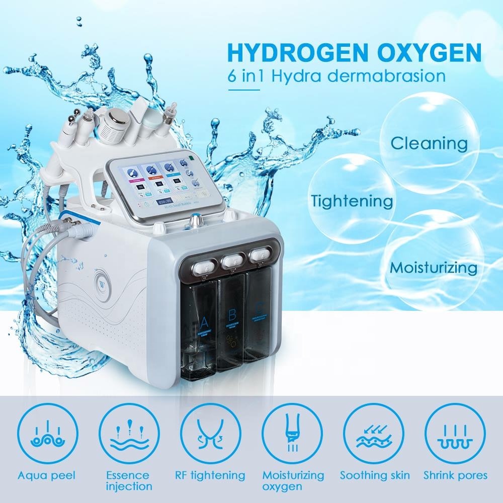 2026 Hot 6 in 1 /7 in 1 Hydrogen Oxygen Small Bubble Facial Beauty Machine Facial Cleansing Device Price