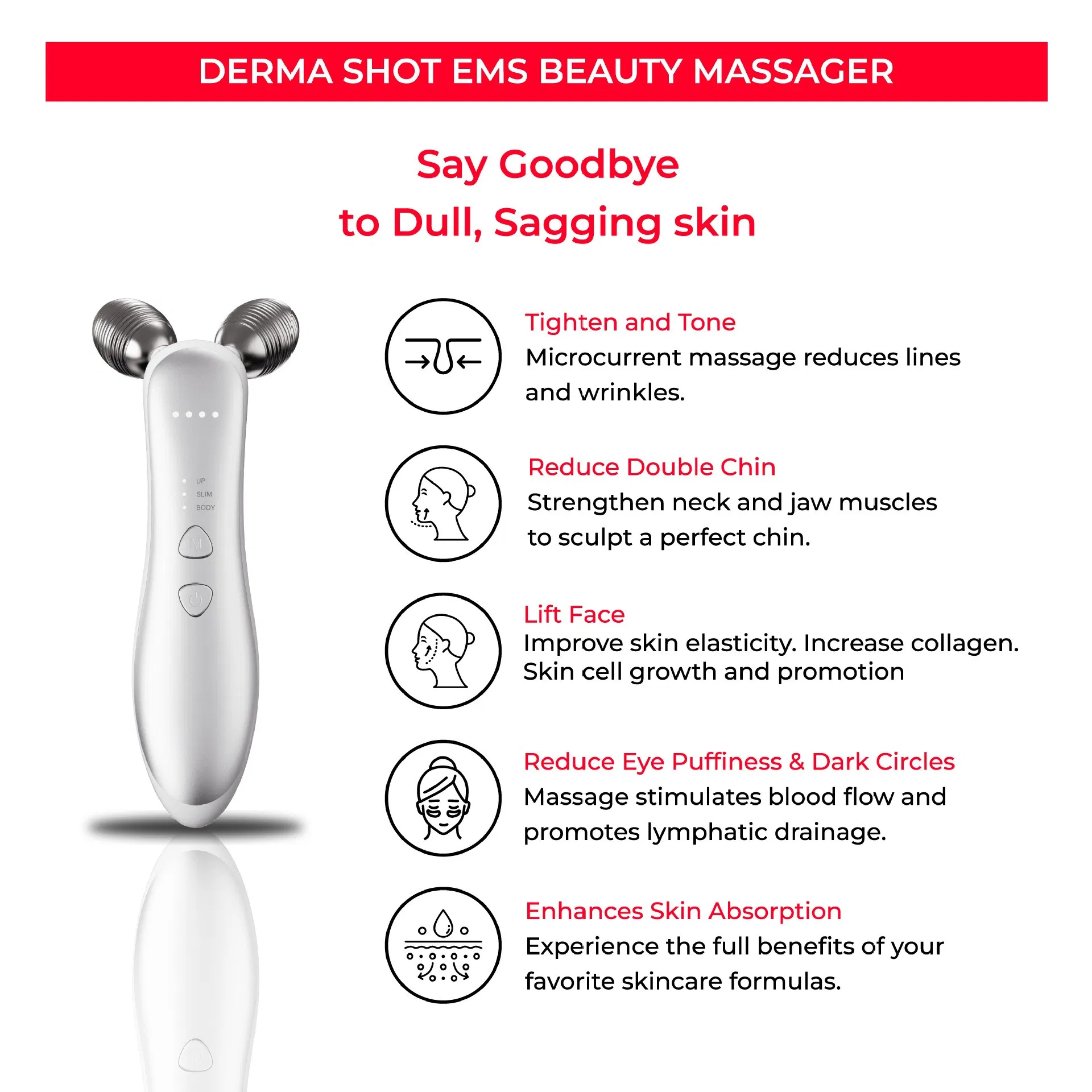 EMS Facial Massager Vibration Facial Massager Portable Beauty Device