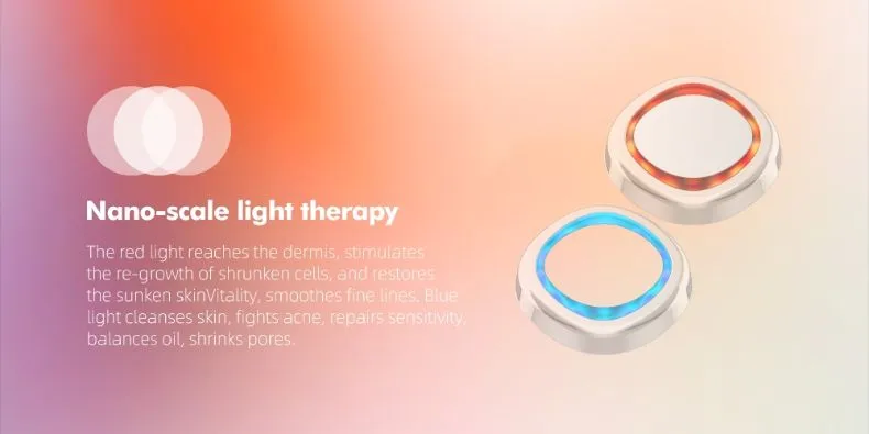 2026 Latest Multifunctional Beauty Massager RF EMS with Red/Blue Light Hot and Cold Function for Facial Beauty with Base Design for Facial Lifting OEM Service
