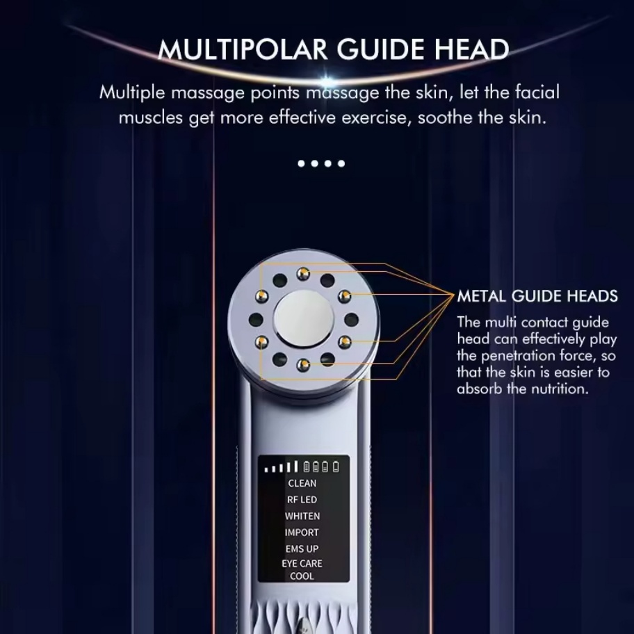 NEW 7 in 1 Microcurrent Facial Device Home Use Anti-Aging Device Skin Tightening Face Machine Facial Massager Light Therapy