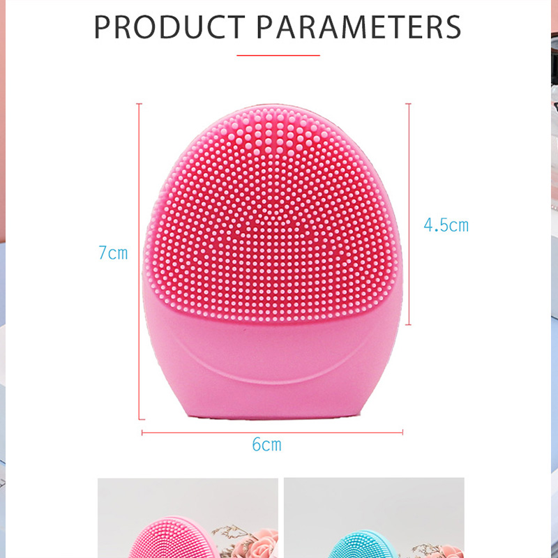 Low Price Portable Ultrasonic Silicone Facial Cleanser Waterproof Skin Scrubber Vibration Massager Face Exfoliators Pore Cleaner