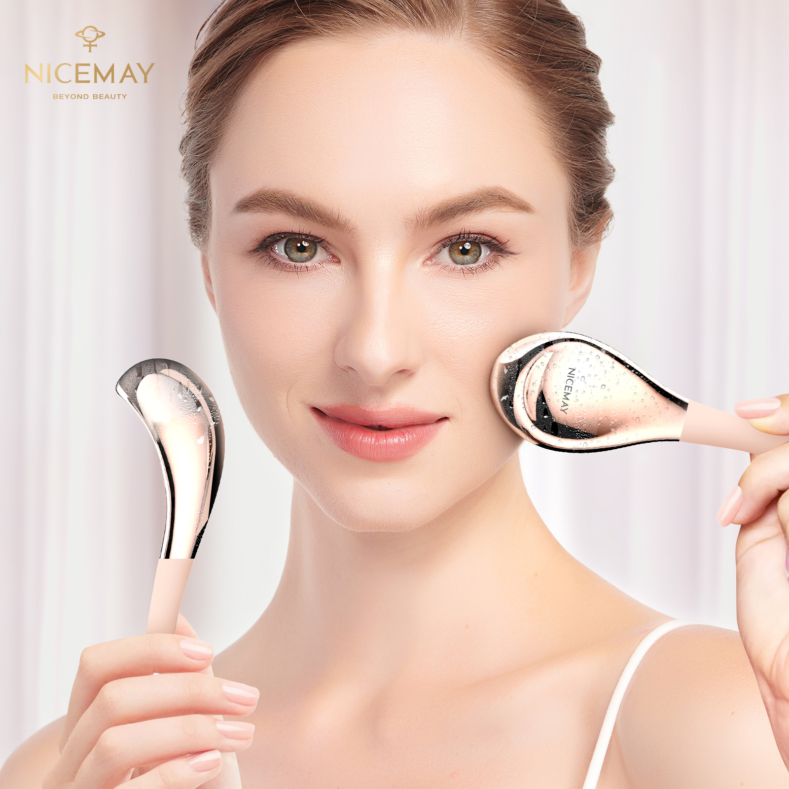 Beauty SPA Tool Stainless Steel Cryo Sticks Gua Sha Facial Roller Ice Globes for Face Sculpting Ice Massage Facial