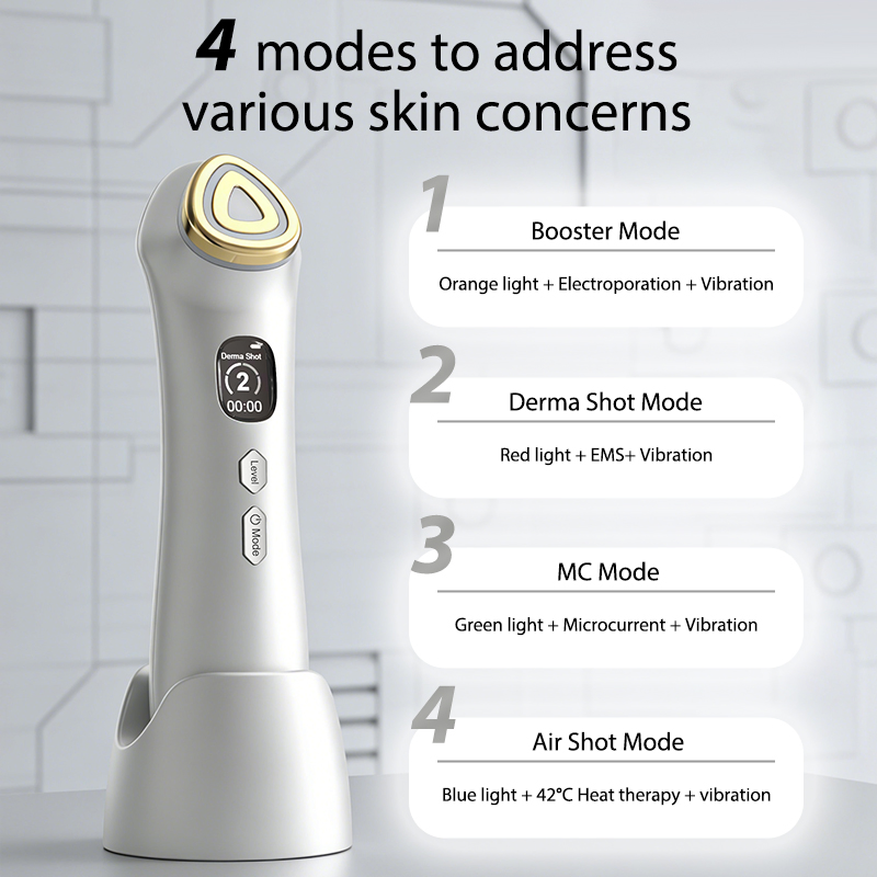 Anti Aging Chin Face EMS Lift Massager Device Color Light Skin Rejuvenation Massage Facial Neck Beauty Instrument LED Light for Sales