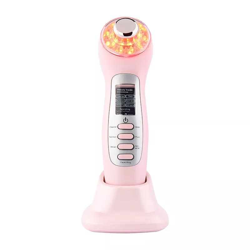 Portable Face Handheld Beauty Device Mini Electric Ion Eye Massager Rechargeable RF LED Beauty Facial Lifting