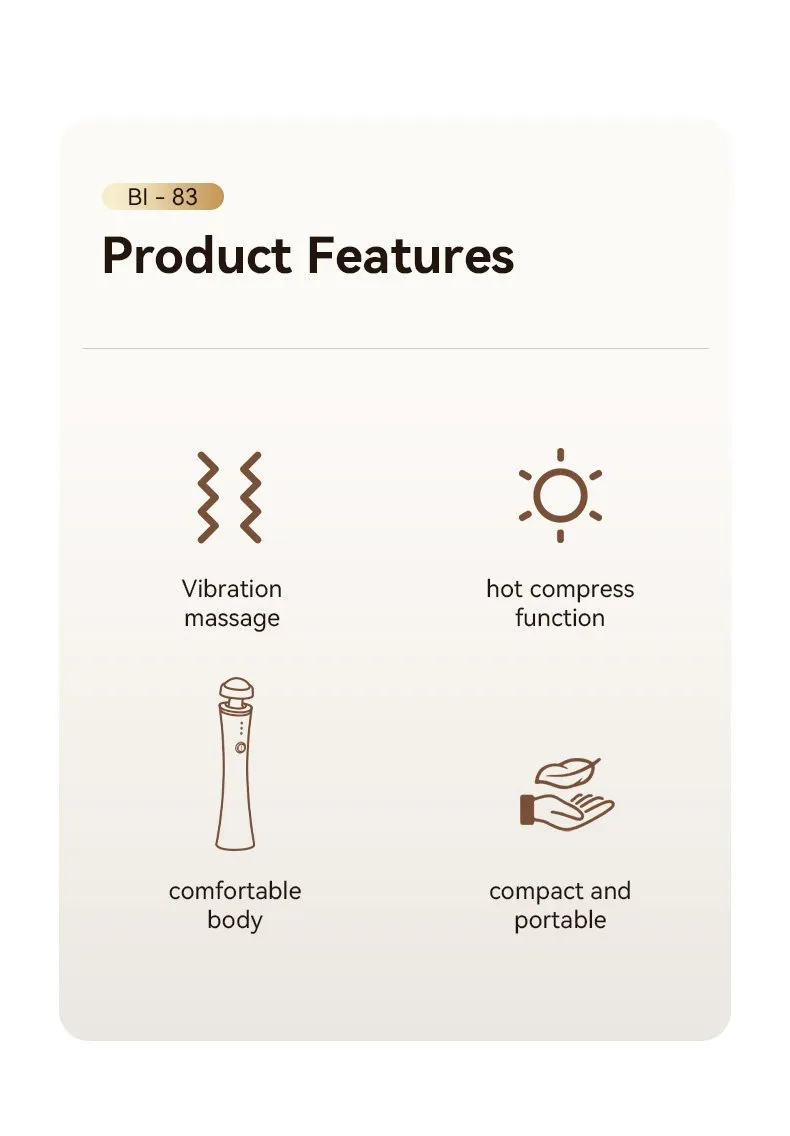 Portable Rechargeable Vibration Heat Mini Eye Massage Beauty Device