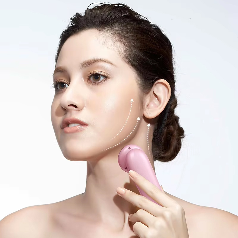 New Arrival Glow Bio-Electric Skin Tightening Rejuvenation Facial Vibration Massage Device Hot Cold Face Lift Massager US Plug