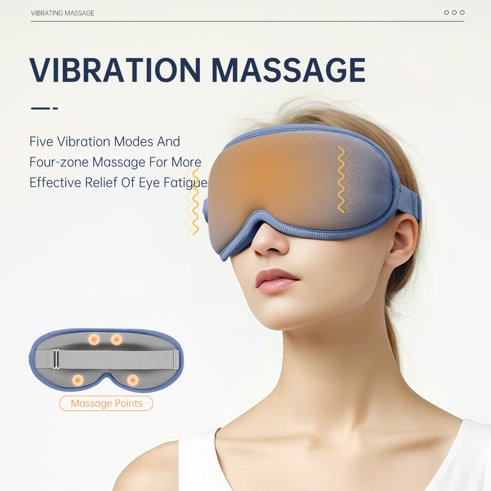 Hot Selling 3D Cordless Home Travel Heated Eye Mask Rechargeable Warm Compress Heated Massage Sleep Eye Mask
