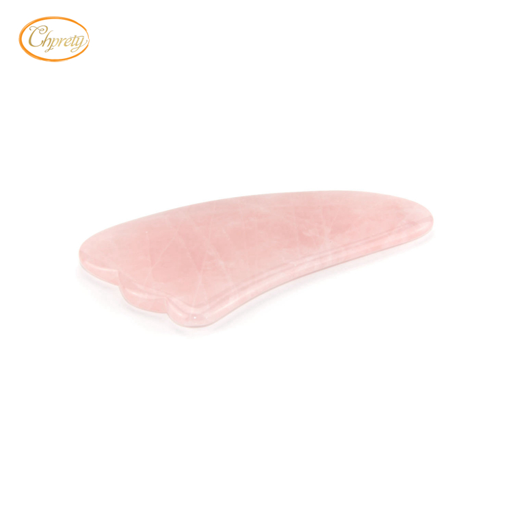 Portable Rose Quartz Facial and Body Crystal Stone Massager Portable Jade Roller for Skin Rejuvenation and Wrinkle Removal