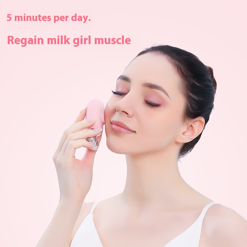 3-in-1 Electric Facial Massager Cleaning Tool Soft Silicone Exfoliating Face Scrubber Cleansing Brush for Wrinkles and Lifting