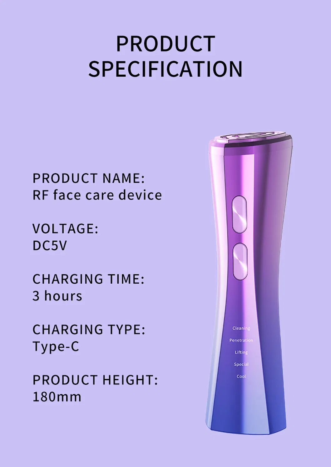6 In1 Facial Lift Anti-Aging Whitening Skin Tightening USB Rechargeable Beauty Device