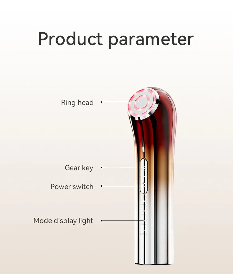 Radio Frequency Instrument LED Photon Tender Skin Micro-Current Facial Massager