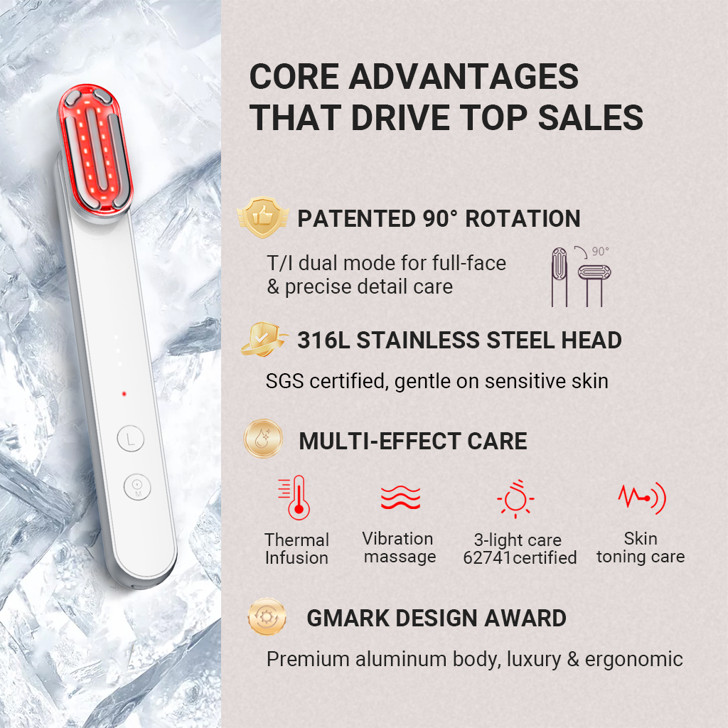 Beauty Device Facial Massager Rechargeable Vibration Face And Neck Lifting 2025 Face Beauty Device Facial Massager
