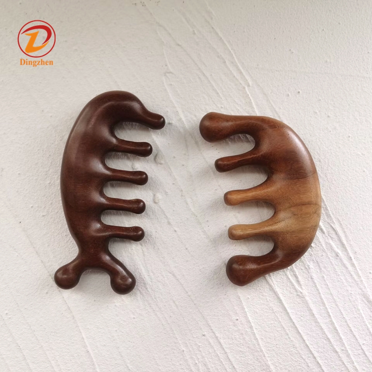 OEM LOGO Natural Wooden Nose Guasha Massage Tool Eyes Facial Manual Massager Tool Hand Held Massage Tool