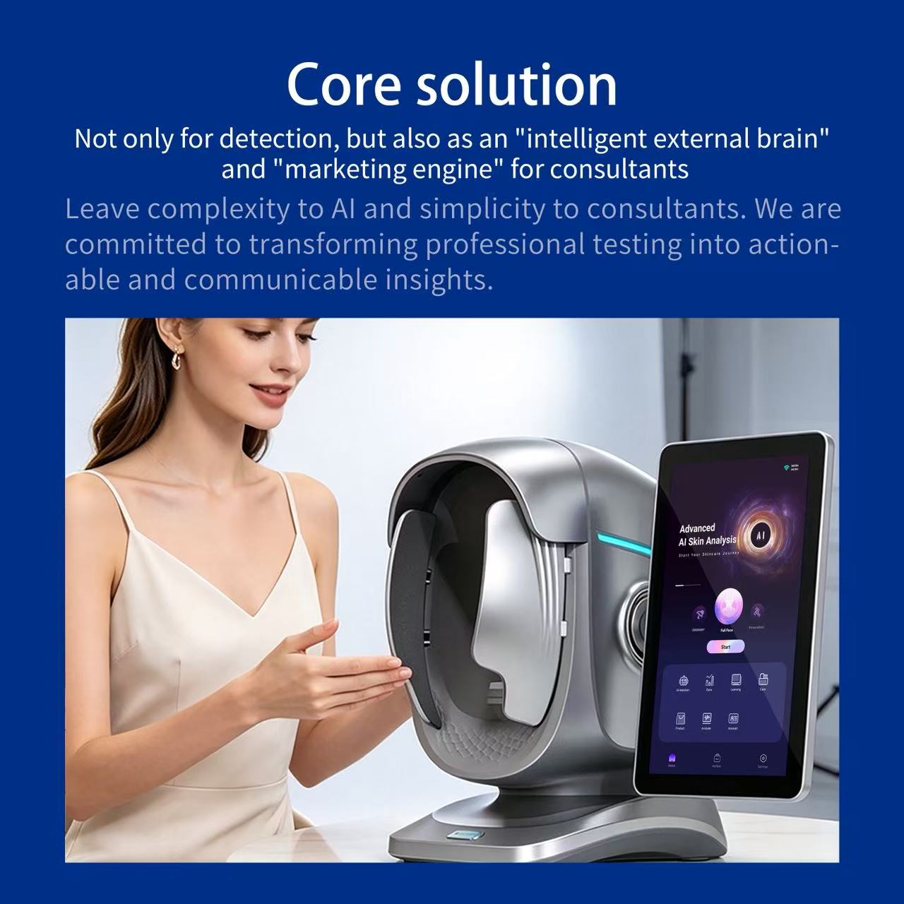 Factory Price X3Pro- AI Skin Analyzer Machine with UV Camera Electric Smart Scanner