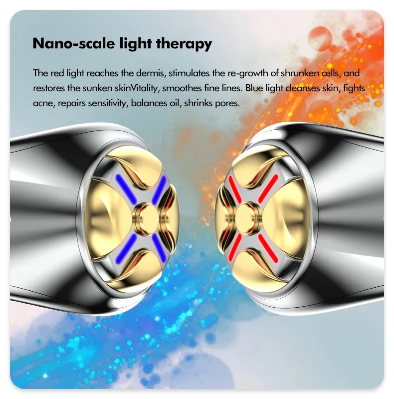 Hot Sale Multi-Function RF EMS LED Light Dark Circles Anti-Aging Facial Instrument Face Firming Eye Massager