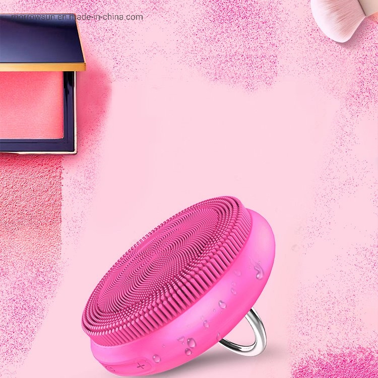 Wireless High Frequency Vibration FDA Silicone Waterproof Body Cleaning Skin Lifting Facial Massager
