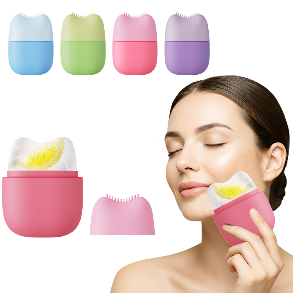 Cross-Border New Face Ice Tray Portable Facial Massage Mask Silicone Beauty Tool