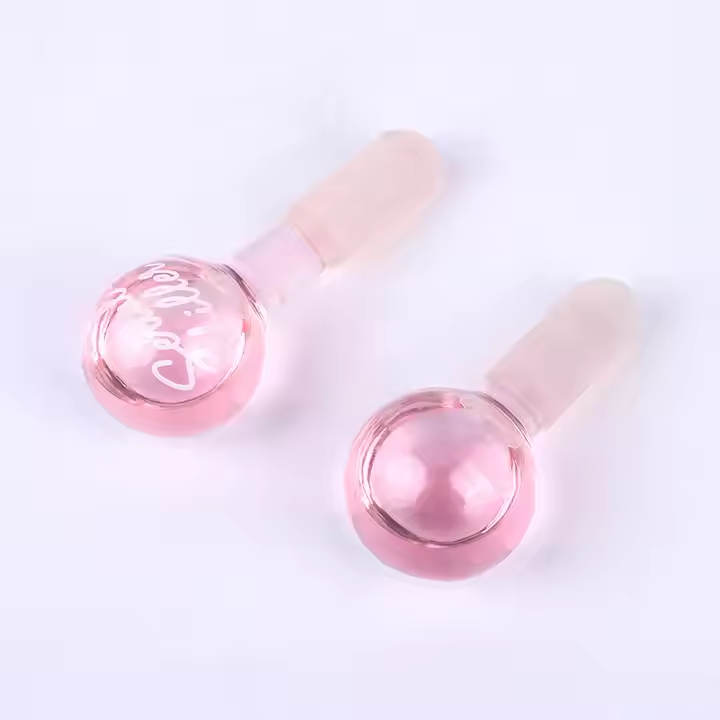 Ice globes cooling beauty product display 5