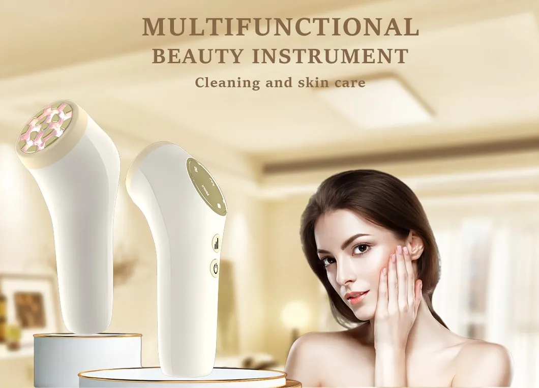 Professional Home Use Beauty Equipment Red Light Therapy Facial Massager RF+EMS Beauty Roller