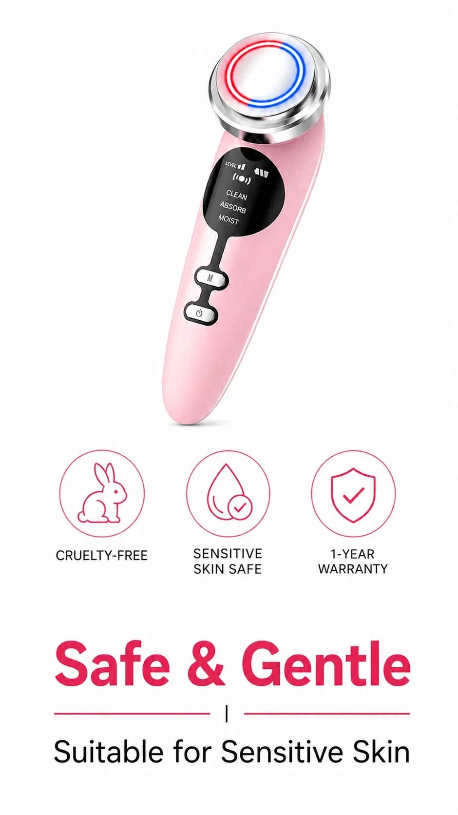 Pocket Size Rechargeable Facial Neck Tightening Home Beauty Device View 1