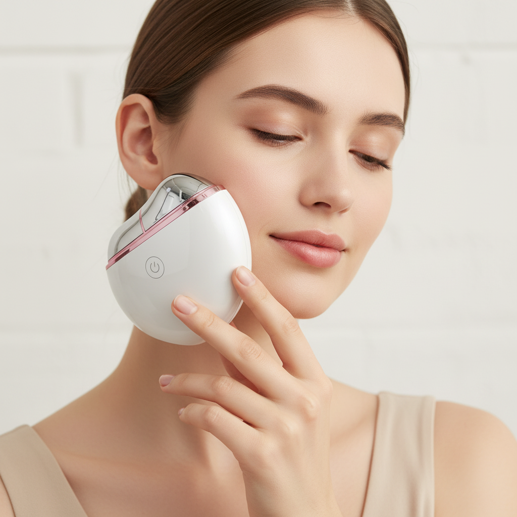 Custom Logo Handheld USB Gua Sha Electric Microcurrent Facial Toning Device For Face Guasha Facial Massage Tool