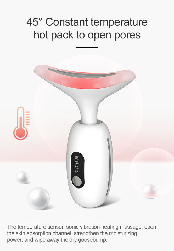RF EMS LED Electric Neck Beauty Facial Massager