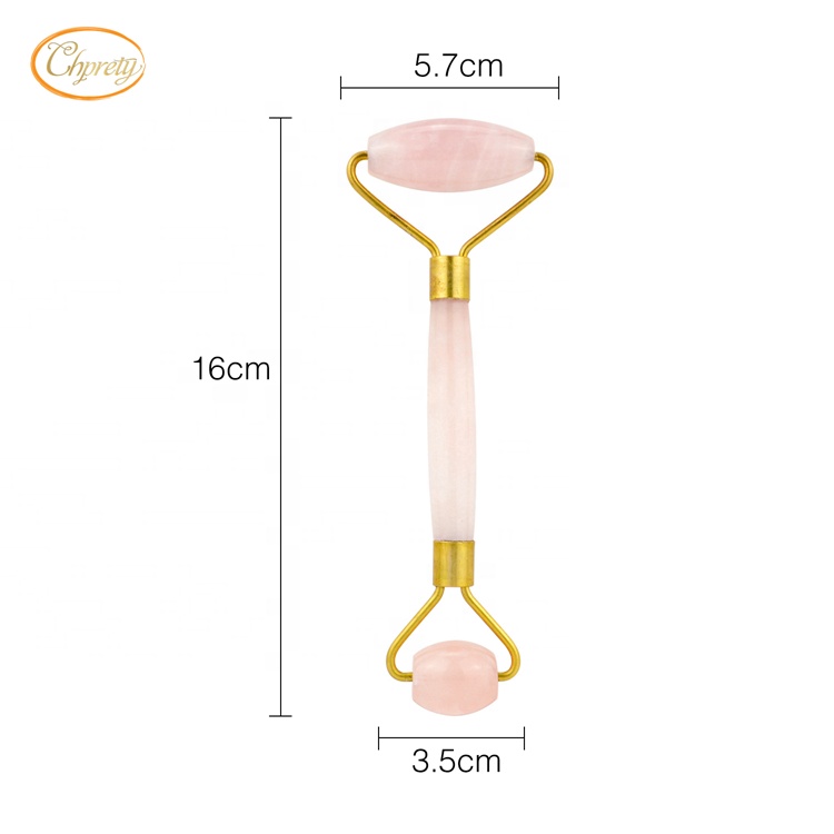 Cheap Derma Roller Wholesale High Quality Face Massager Rose Quartz Anti Aging Jade Stone Jade Roller with Private Label Box