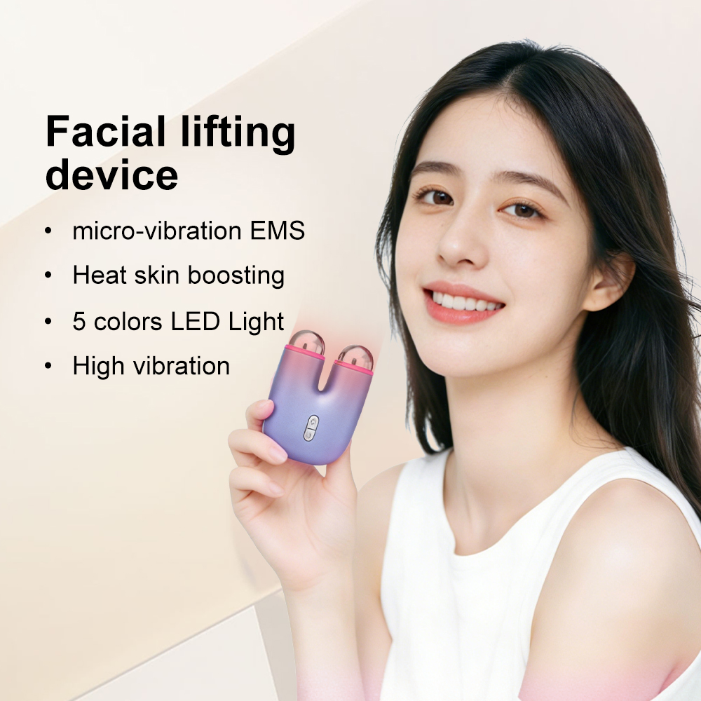 New Hand Held Beauty Device Face Lift Skin Tighten Firming Cool Microcurrent Mini Facial Toning Anti-Puffiness