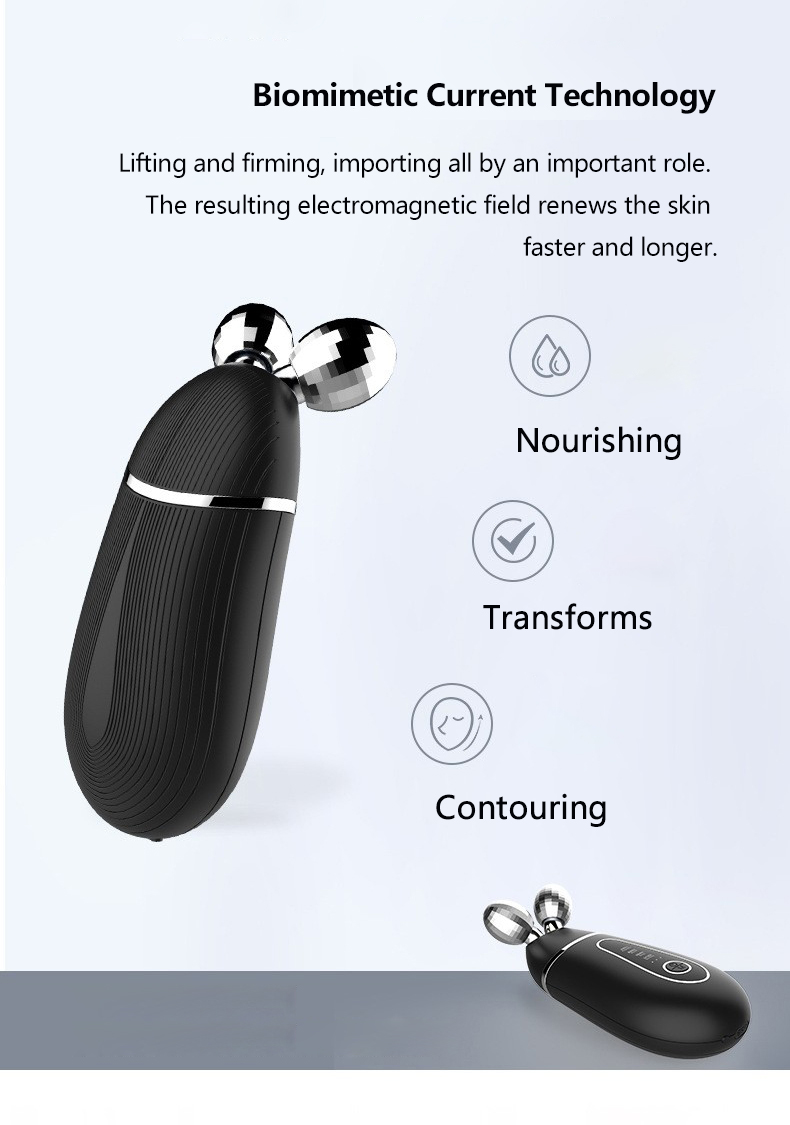 Portable Women's Microcurrent Face Massager Electric Roller Beauty Instrument for Skin Care Gift Product