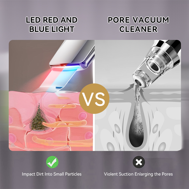 Skin Scrubber Ultrasonic Skin Spatula Blackhead Removal Smart Facial Cleansing Beauty Device
