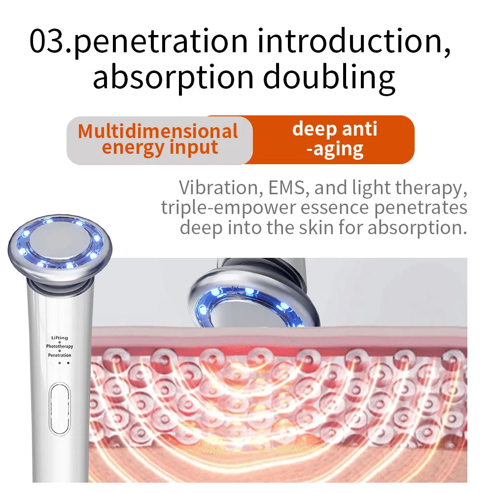 Home Use Beauty Equipment EMS Microcurrent Facial Toning Skin Care Rejuvenation Device