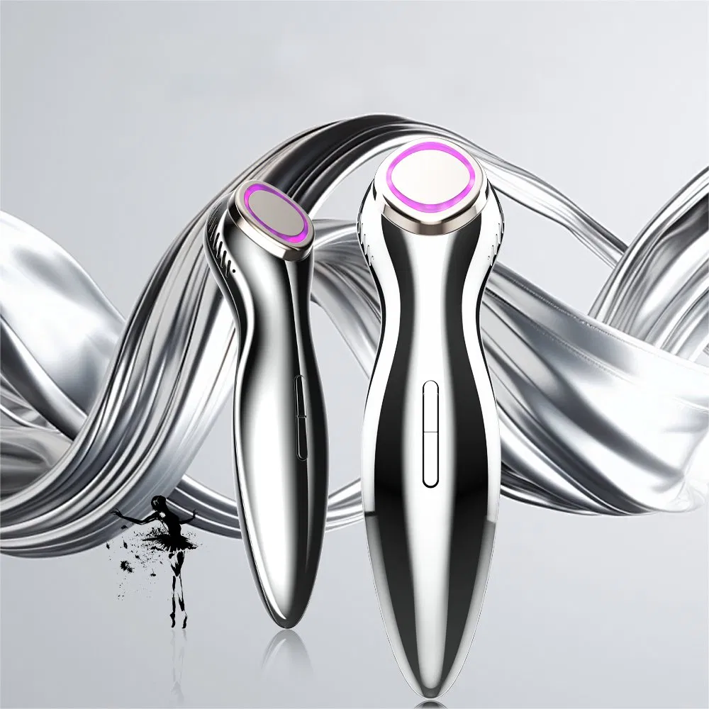 2026 Latest Multifunctional Beauty Massager RF EMS with Red/Blue Light Hot and Cold Function for Facial Beauty with Base Design for Facial Lifting OEM Service