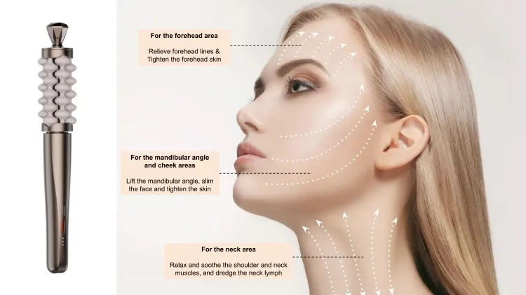 Facial Massager with High Frequency Vibration for Skin Tightening and Lifting Neck Massager Facial Beauty Wand with Customized Service