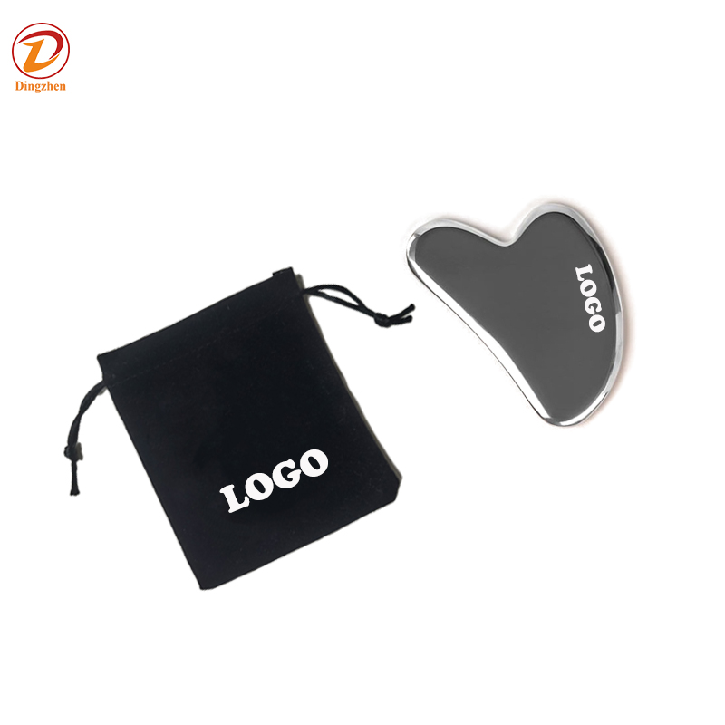 Private LOGO Metal Gua Sha Stone Massager Face Sculpting Stainless Steel Guasha Skincare Tool for Facial & Body